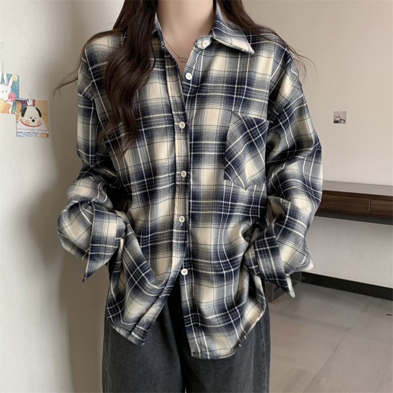 レディースシャツ 秋冬新作チェック柄シャツ大人カジュアル長袖