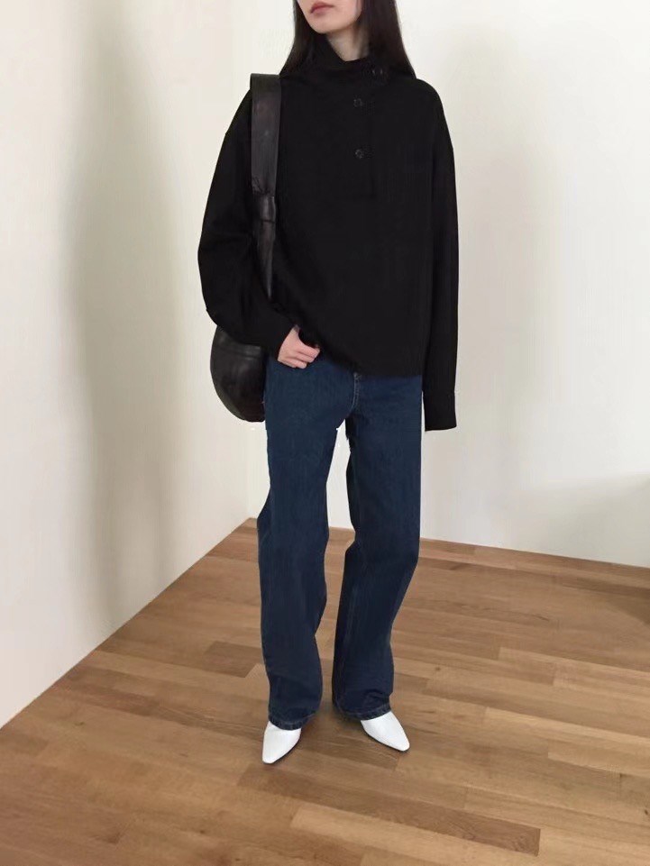 長袖レディースシャツ 体型カバー 通勤 韓国風 秋冬