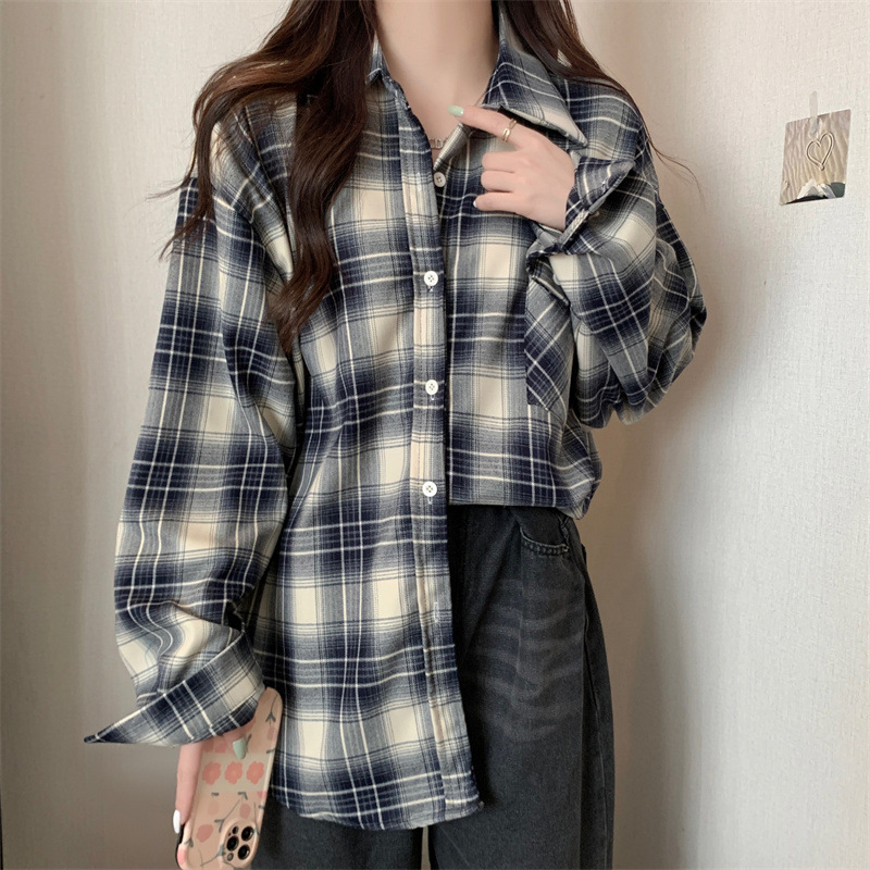レディースシャツ 秋冬新作チェック柄シャツ大人カジュアル長袖