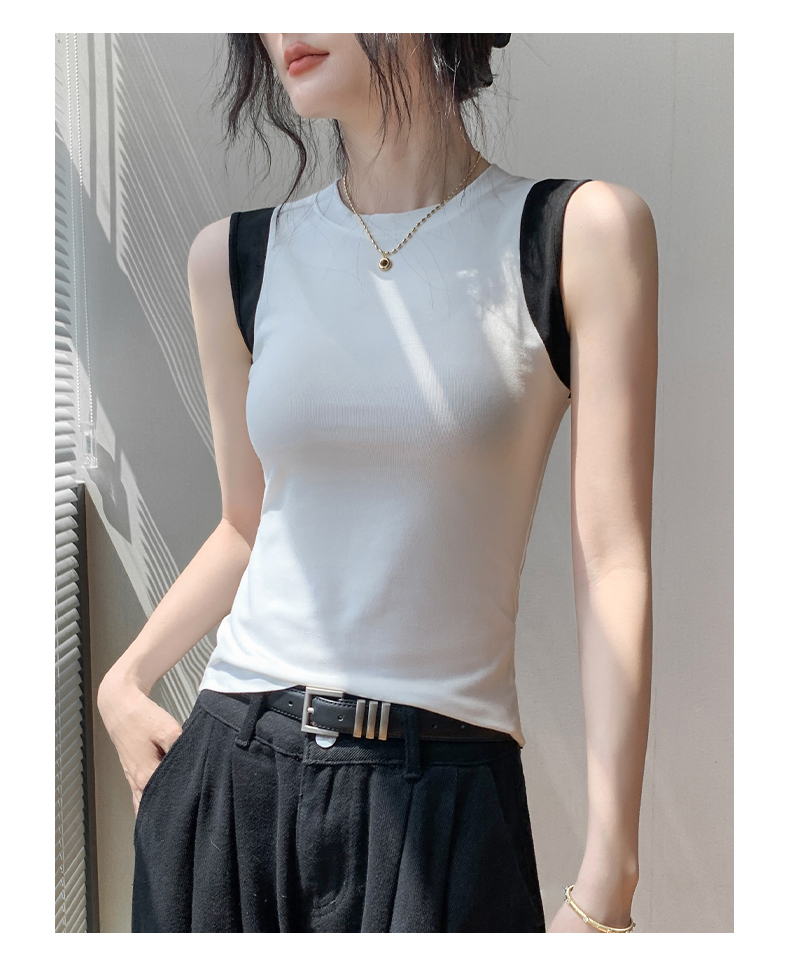レディースシャツ シンプル美シルエットノースリーブ
