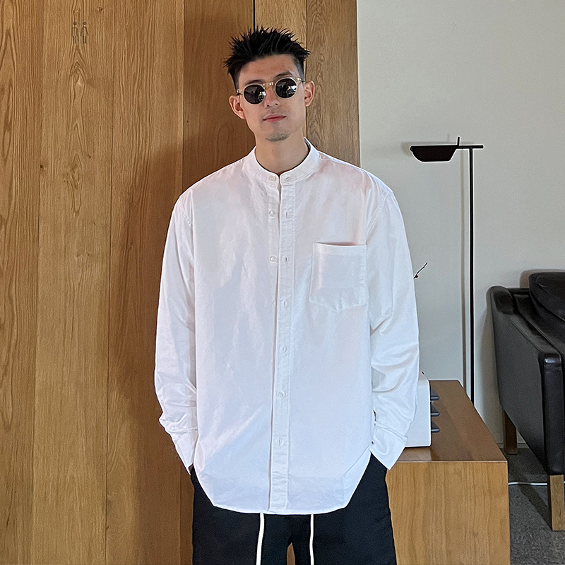 白シャツ　リネンエッセンス シャツ