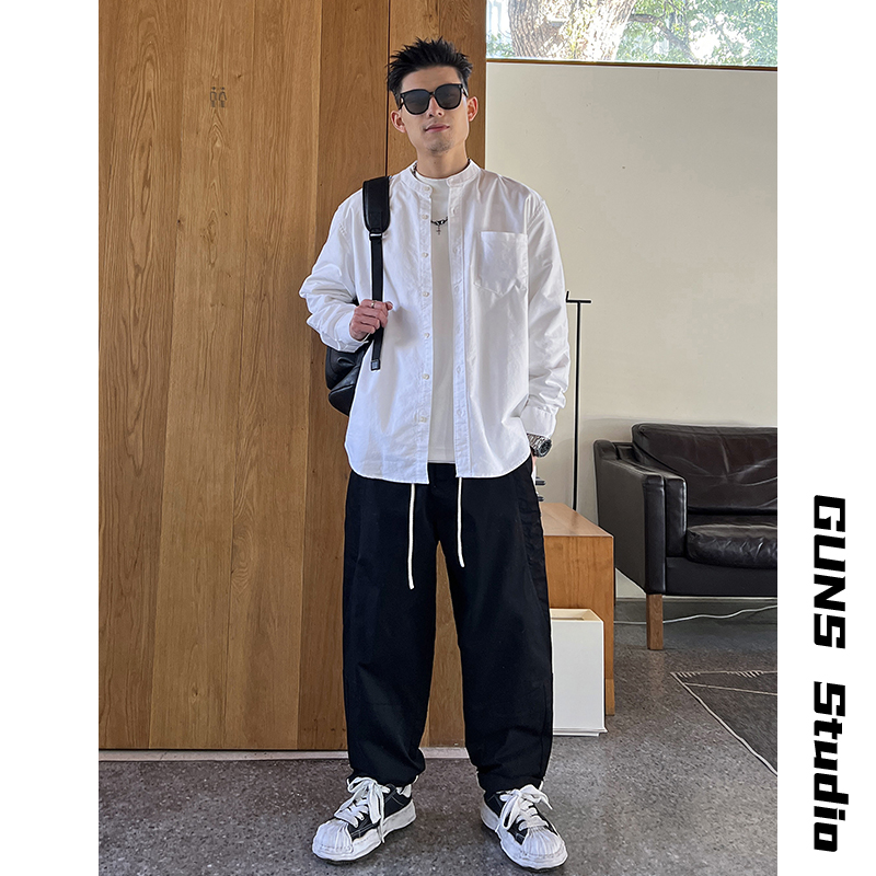白シャツ　リネンエッセンス シャツ