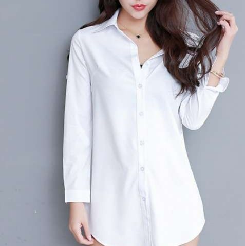 白シャツ　ルミナスロング