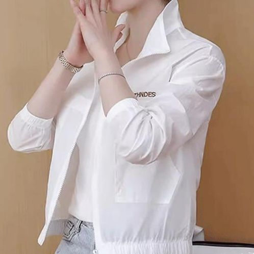 白シャツ　【春秋】モダンユースジャケット