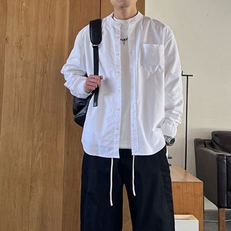 白シャツ　リネンエッセンス シャツ