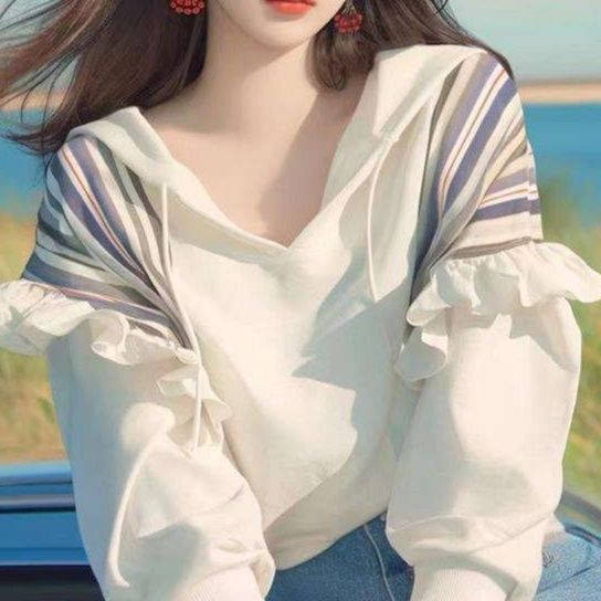 白シャツ　【夏】フリルエレガンスシャツ