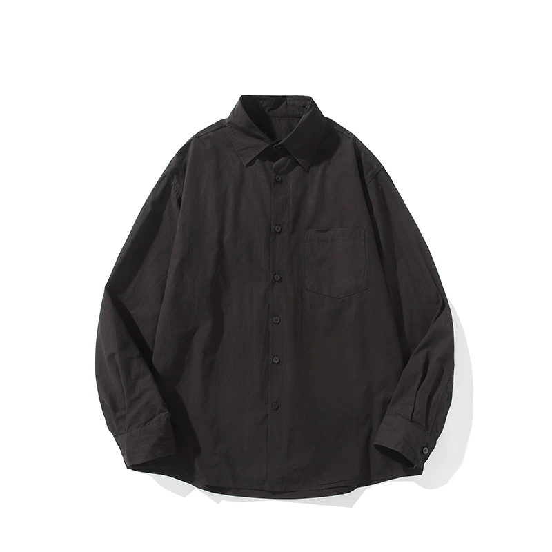 メンズ シャツ 無地長袖シャツ メンズ カジュアル 全3色