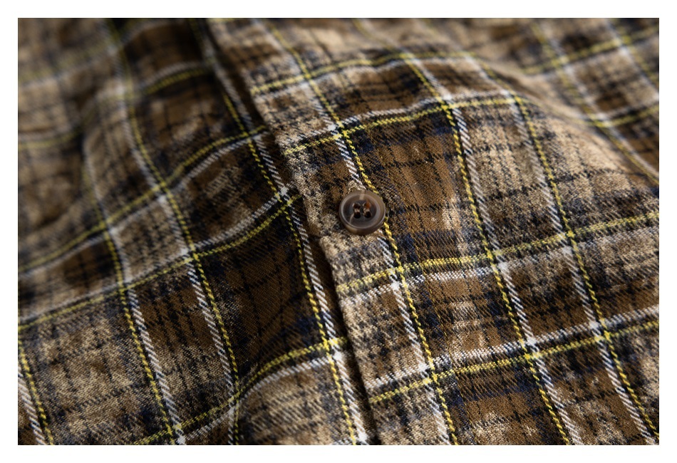 メンズ シャツ メンズ チェック柄長袖シャツ 秋冬新作