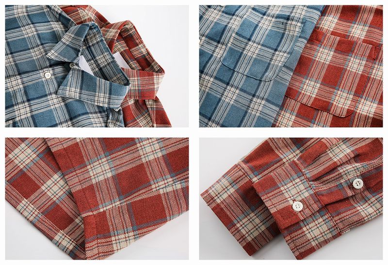 メンズ シャツ メンズ チェック柄 長袖シャツ 春秋 全2色