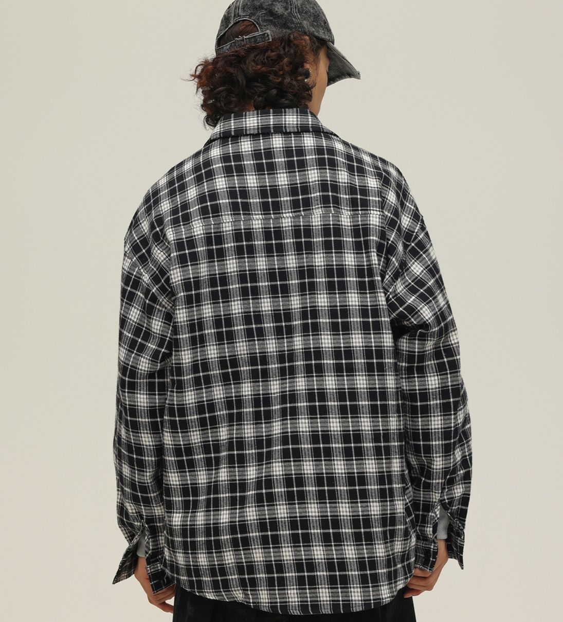 シャツ メンズ チェックシャツ ゆったりシルエット格子柄シャツ