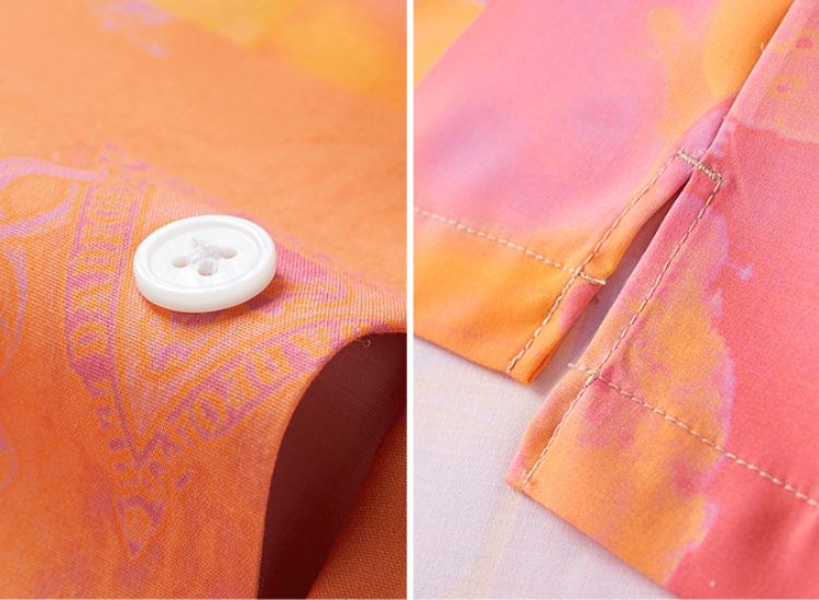 シャツ メンズ 柄シャツ 幻想模様オープンカラー半袖シャツ