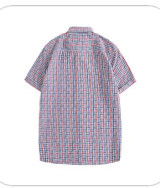 シャツ メンズ チェックシャツ さわやか格子柄半袖ボタンダウン