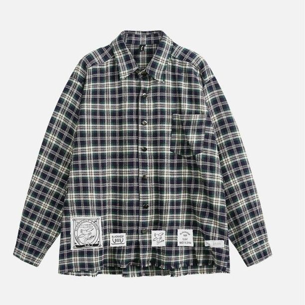 メンズ シャツ メンズ チェック柄 長袖シャツ 秋冬 ストリート系