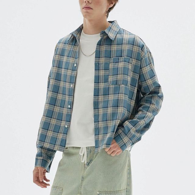 メンズ シャツ メンズ チェック柄 長袖シャツ