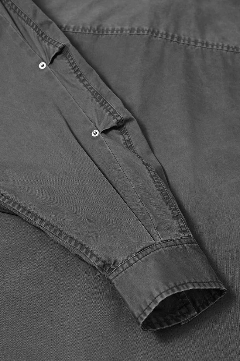 メンズ シャツ メンズ秋新作ウォッシュ加工長袖シャツ全3色