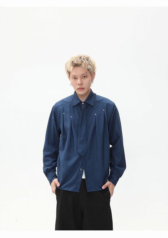 メンズ シャツ メンズ無地シャツ 長袖 男女兼用 春秋新作