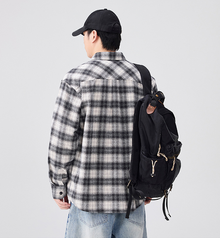 メンズ シャツ メンズ チェック柄シャツ 長袖 秋冬 カジュアル