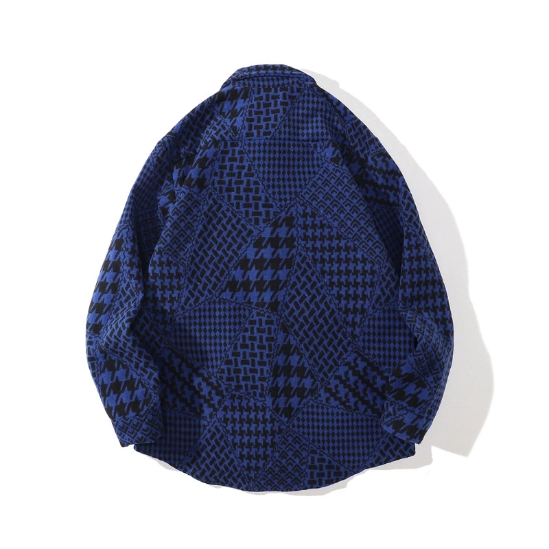 メンズ シャツ メンズ エスニック風 長袖シャツ 幾何学模様 秋冬新作