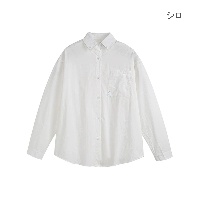 メンズ シャツ メンズ無地長袖シャツ男女兼用ストリート系春秋新作