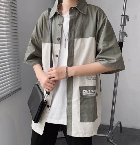 メンズ シャツ 夏物メンズ半袖カジュアルシャツ