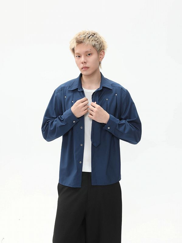 メンズ シャツ メンズ無地シャツ 長袖 男女兼用 春秋新作