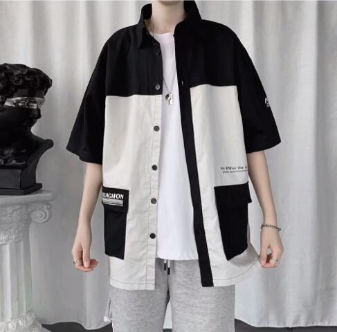 メンズ シャツ 夏物メンズ半袖カジュアルシャツ