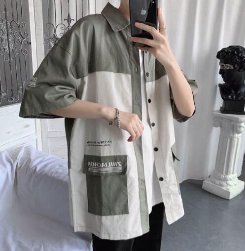 メンズ シャツ 夏物メンズ半袖カジュアルシャツ