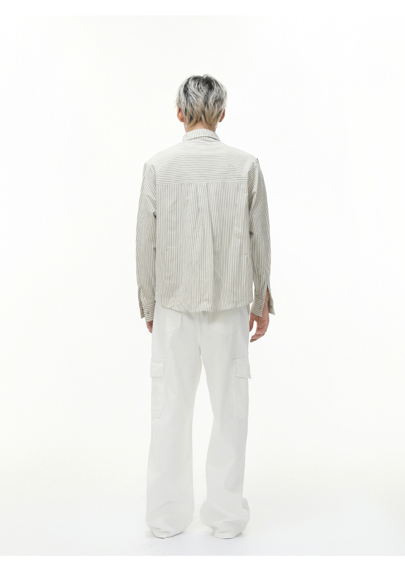 メンズ シャツ メンズ ストライプ柄シャツ 春秋新作