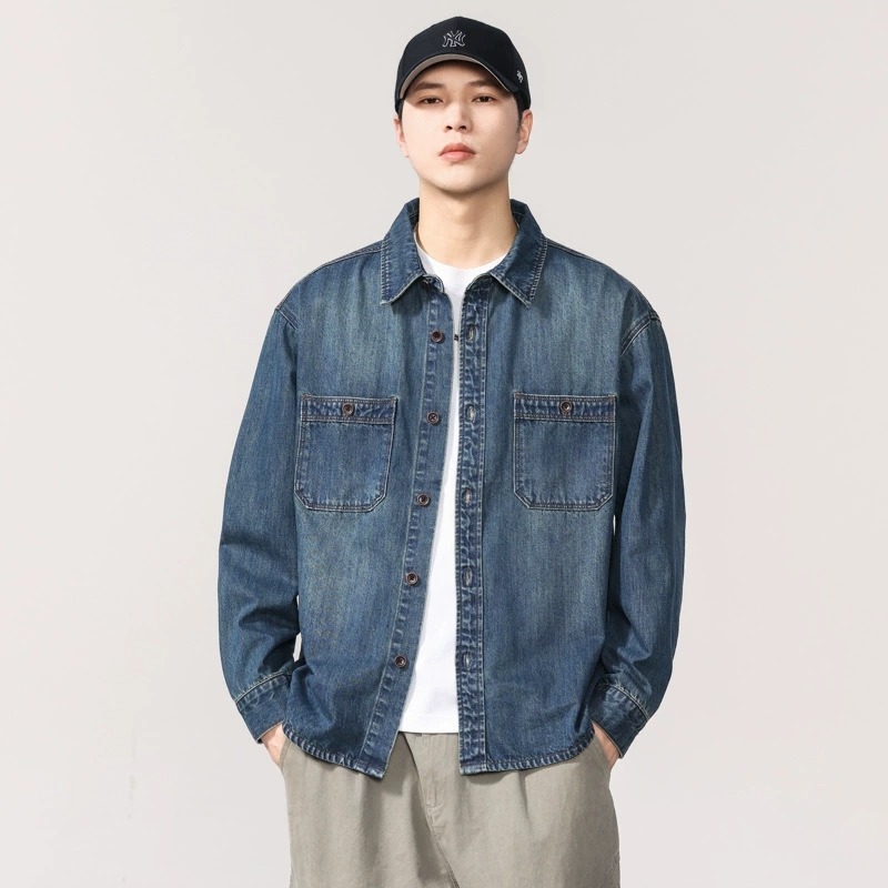 メンズ シャツ デニムシャツ メンズ ゆったり カジュアル 春秋 新作