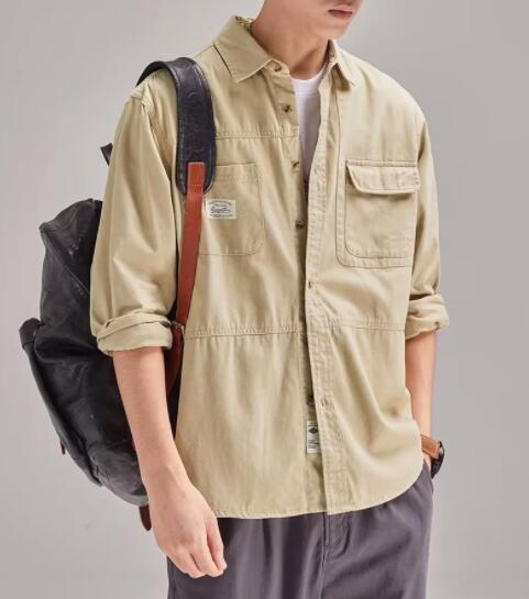 メンズ シャツ メンズ 長袖 ミリタリー シャツ カジュアル