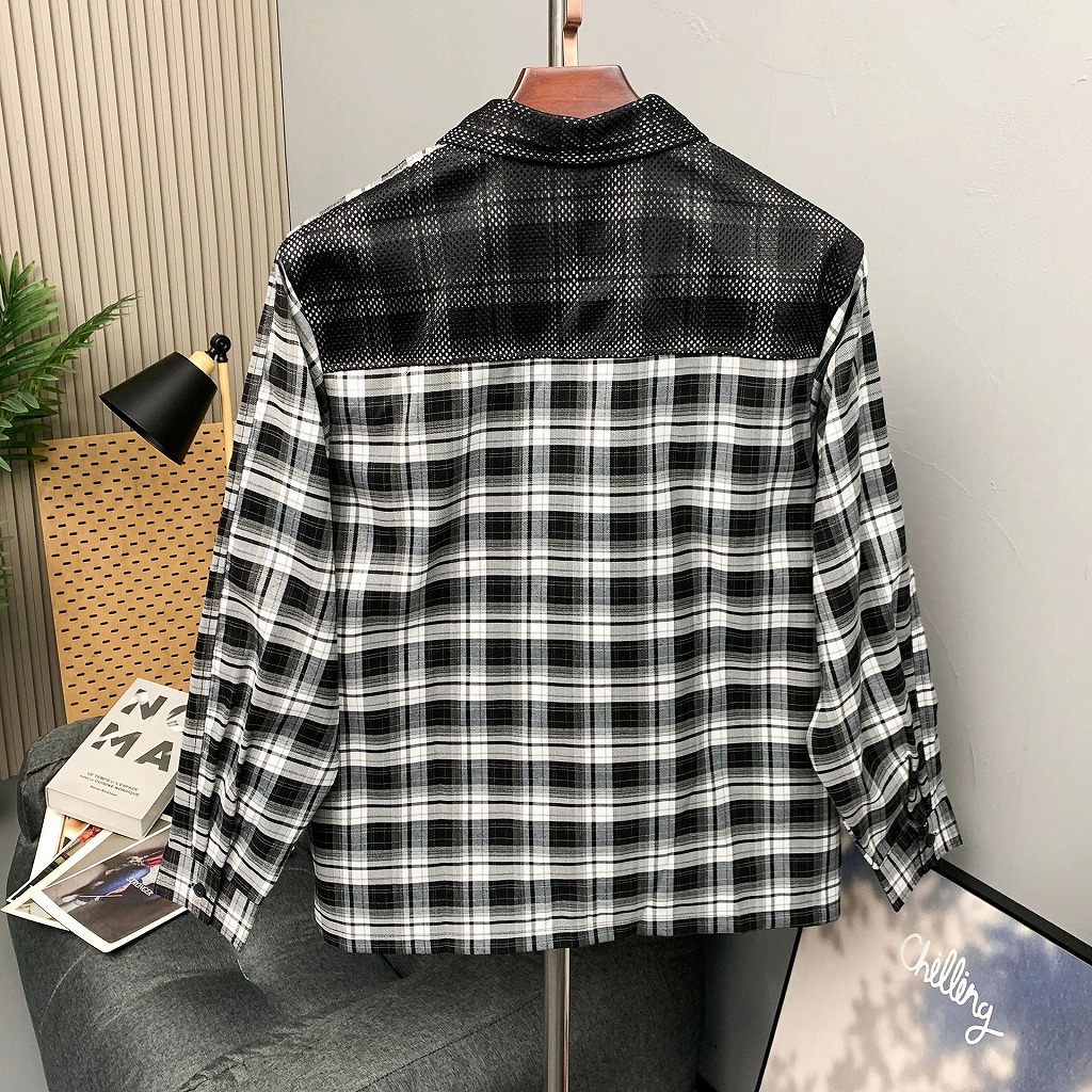 メンズ シャツ メンズ ヴィンテージ風チェックシャツ全2色