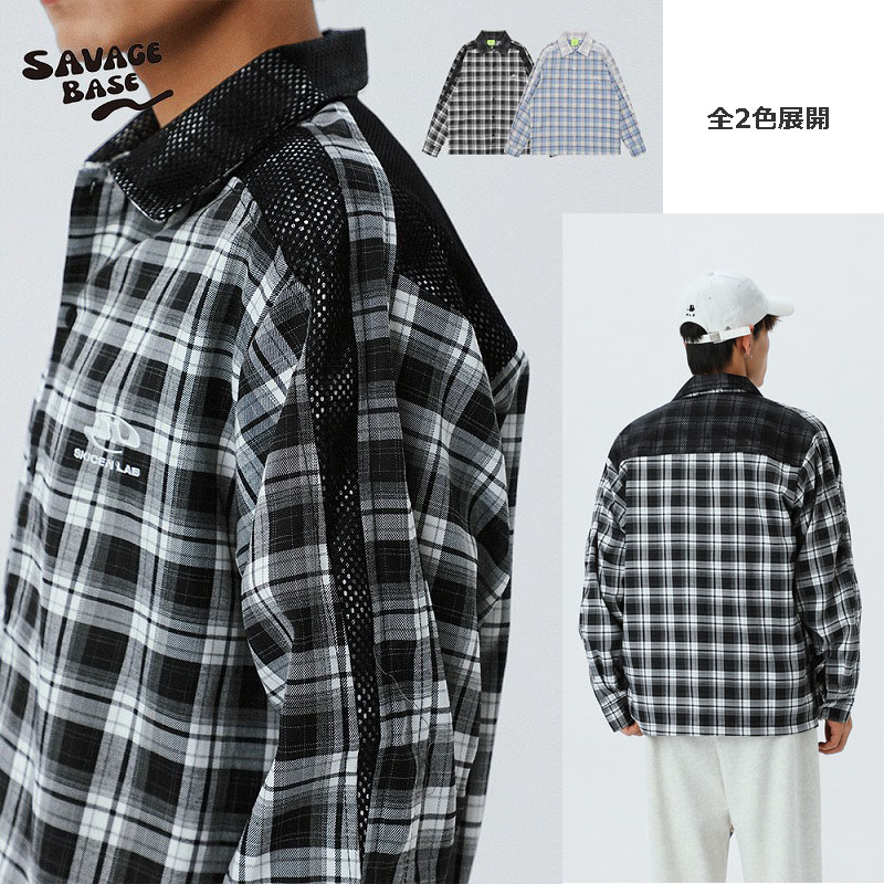 メンズ シャツ メンズ ヴィンテージ風チェックシャツ全2色