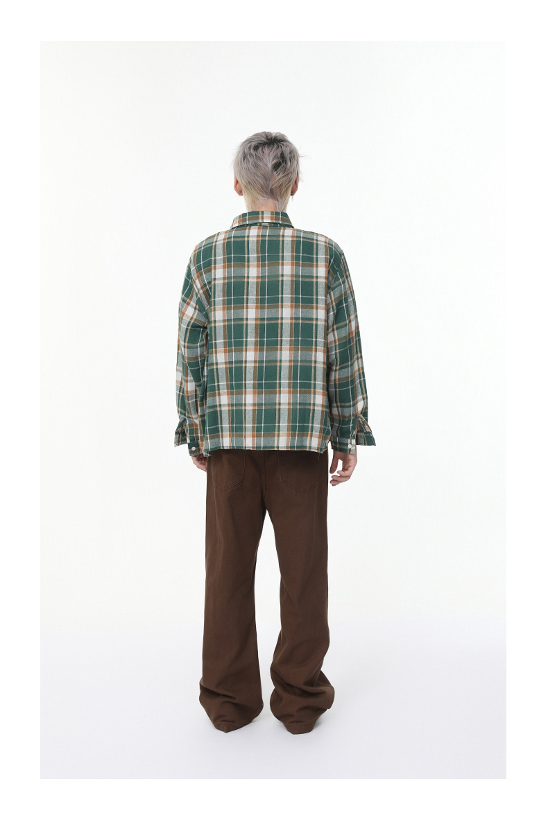 メンズ シャツ チェック柄長袖シャツ メンズ カジュアル 春秋新作 全3色