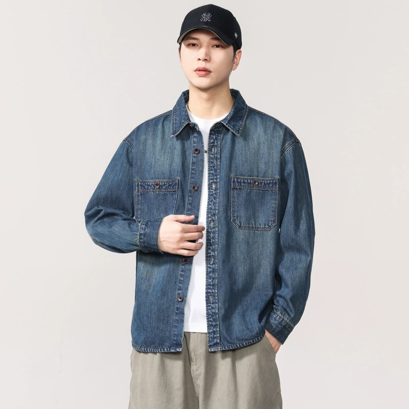 メンズ シャツ デニムシャツ メンズ ゆったり カジュアル 春秋 新作