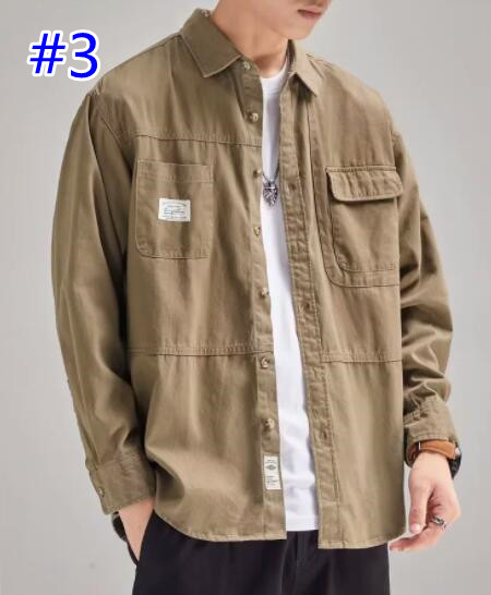 メンズ シャツ メンズ 長袖 ミリタリー シャツ カジュアル