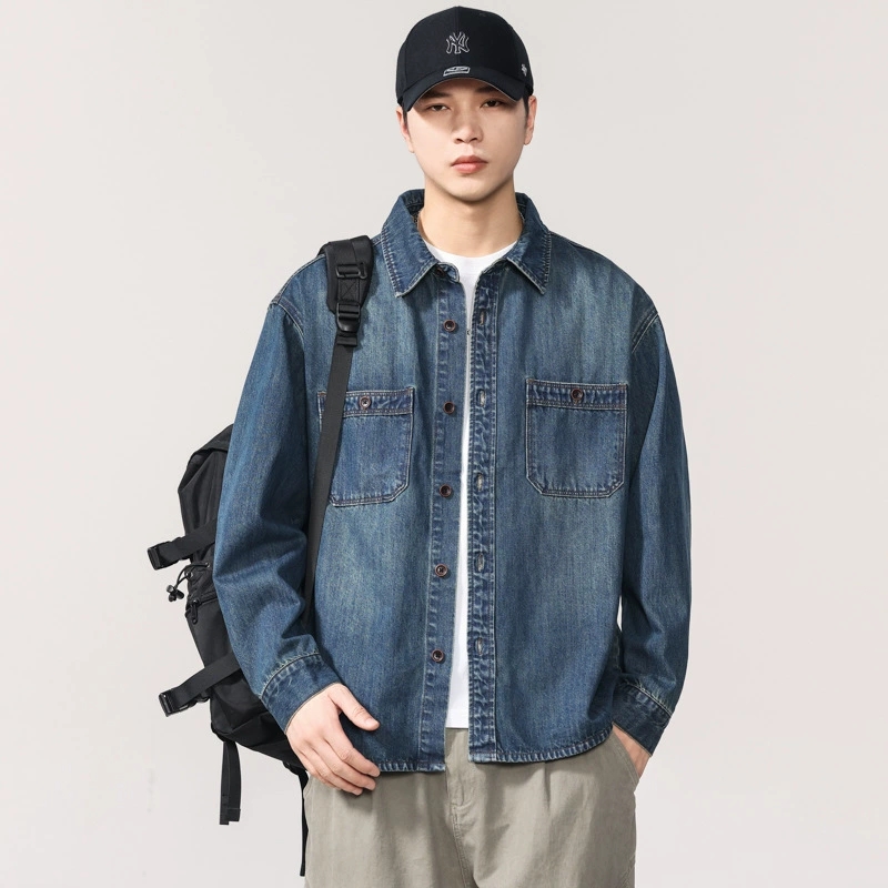 メンズ シャツ デニムシャツ メンズ ゆったり カジュアル 春秋 新作