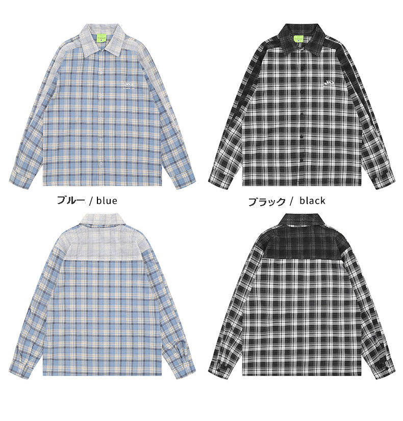 メンズ シャツ メンズ ヴィンテージ風チェックシャツ全2色