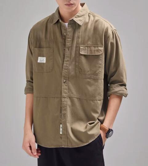 メンズ シャツ メンズ 長袖 ミリタリー シャツ カジュアル