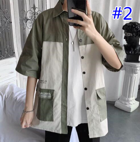 メンズ シャツ 夏物メンズ半袖カジュアルシャツ