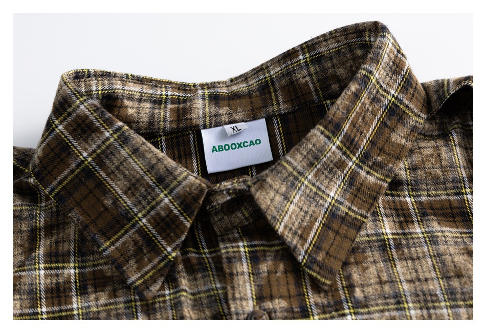 メンズ シャツ メンズ チェック柄長袖シャツ 秋冬新作