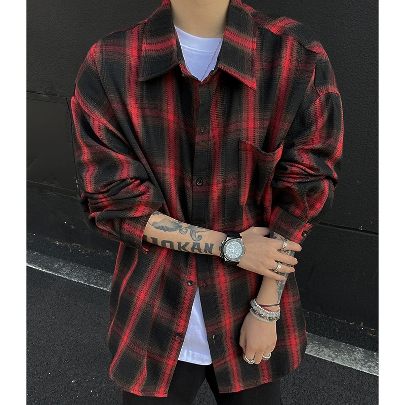 メンズ シャツ メンズ チェック柄 長袖シャツ カジュアル 春夏新作