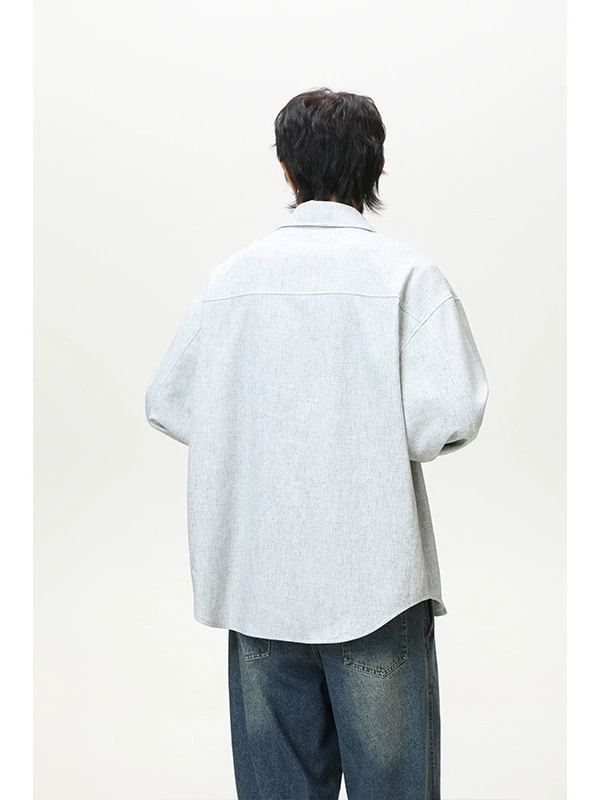 メンズ シャツ メンズ 無地 長袖シャツ カジュアル 春秋 新作