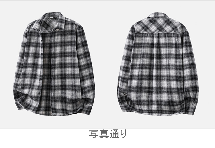 メンズ シャツ メンズ チェック柄シャツ 長袖 秋冬 カジュアル
