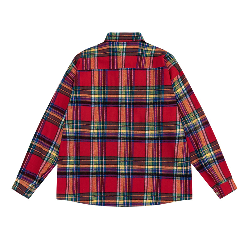 メンズ シャツ メンズチェック柄長袖シャツ秋冬新作全2色