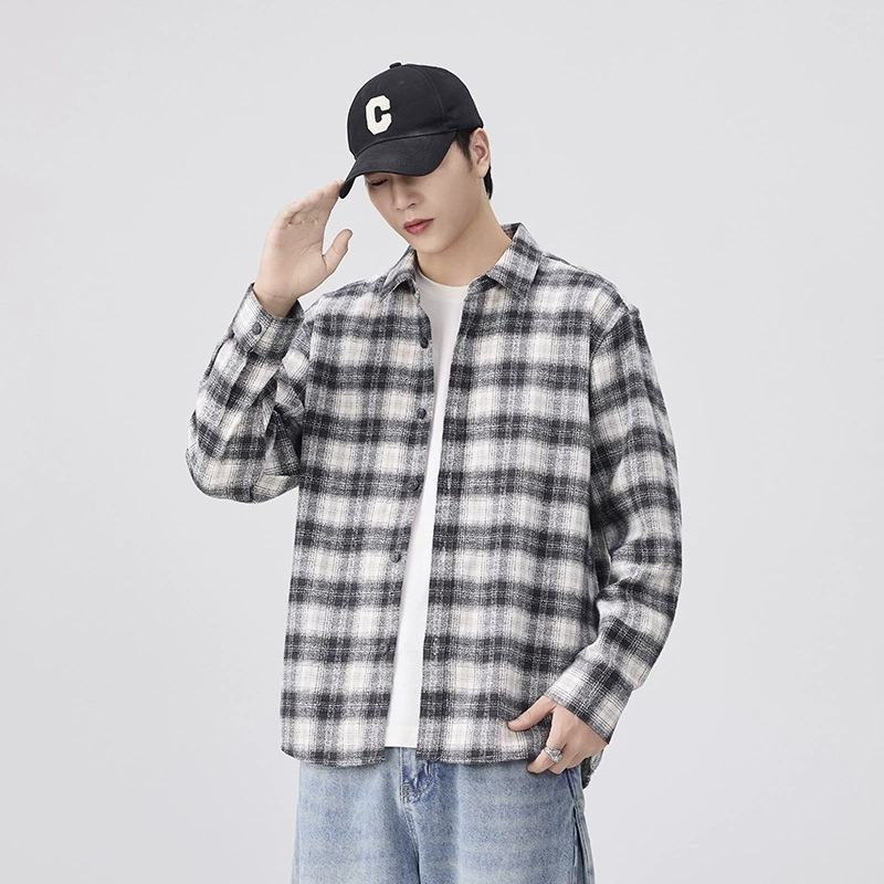 メンズ シャツ メンズ チェック柄シャツ 長袖 秋冬 カジュアル