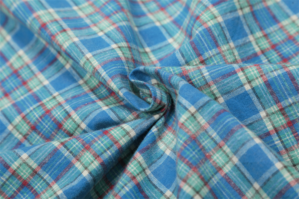 メンズ シャツ メンズ 青系チェック柄長袖シャツ 春秋対応 チェック