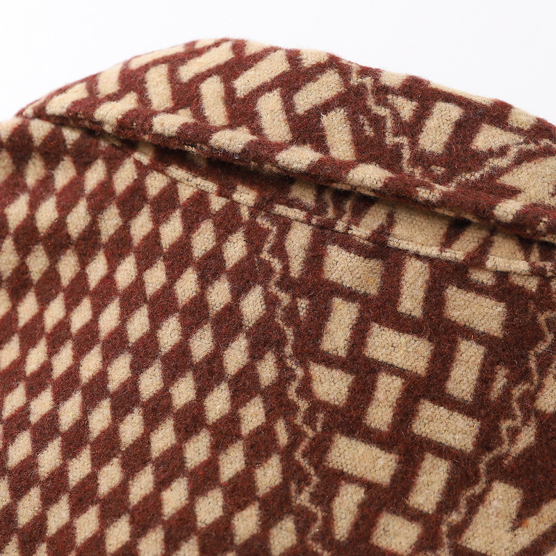 メンズ シャツ メンズ エスニック風 長袖シャツ 幾何学模様 秋冬新作