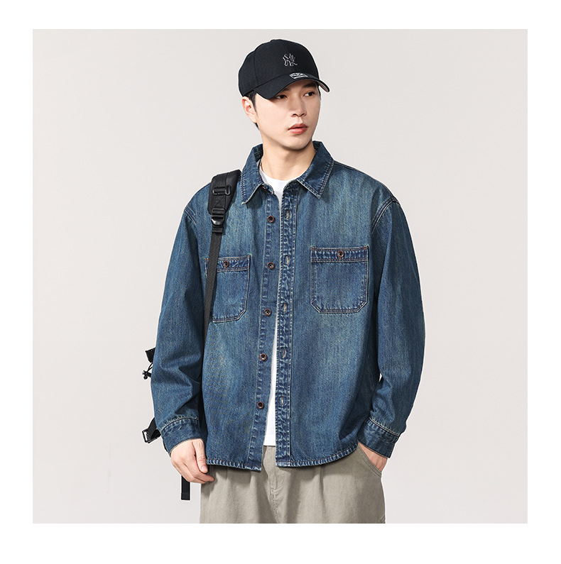 メンズ シャツ デニムシャツ メンズ ゆったり カジュアル 春秋 新作
