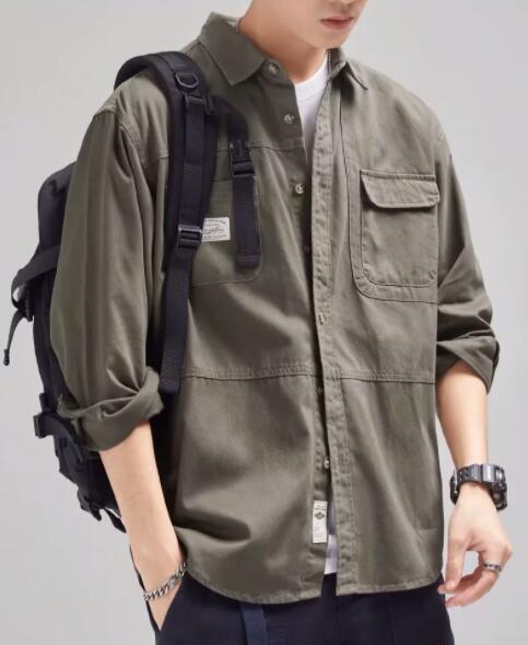メンズ シャツ メンズ 長袖 ミリタリー シャツ カジュアル