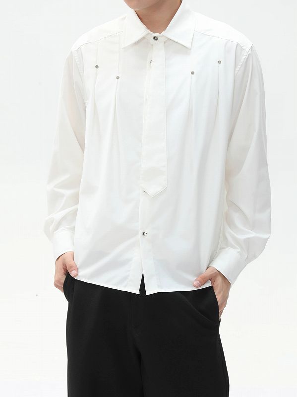 メンズ シャツ メンズ無地シャツ 長袖 男女兼用 春秋新作